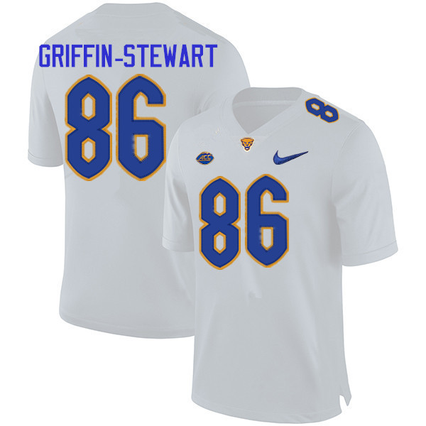 Men #86 Nakia Griffin-Stewart Pitt Panthers College Football Jerseys Sale-White